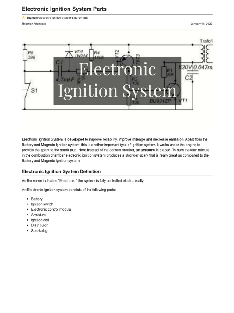 Electronic Ignition System | PDF