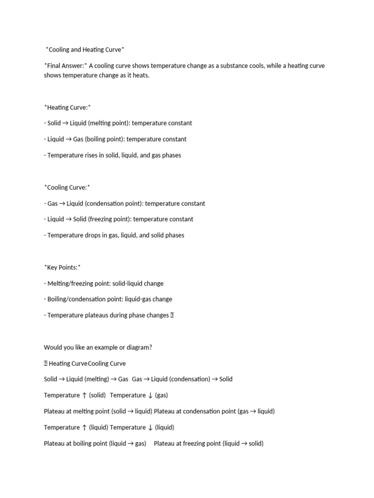 Cooling and Heating Curves | PDF | Latent Heat | Melting Point