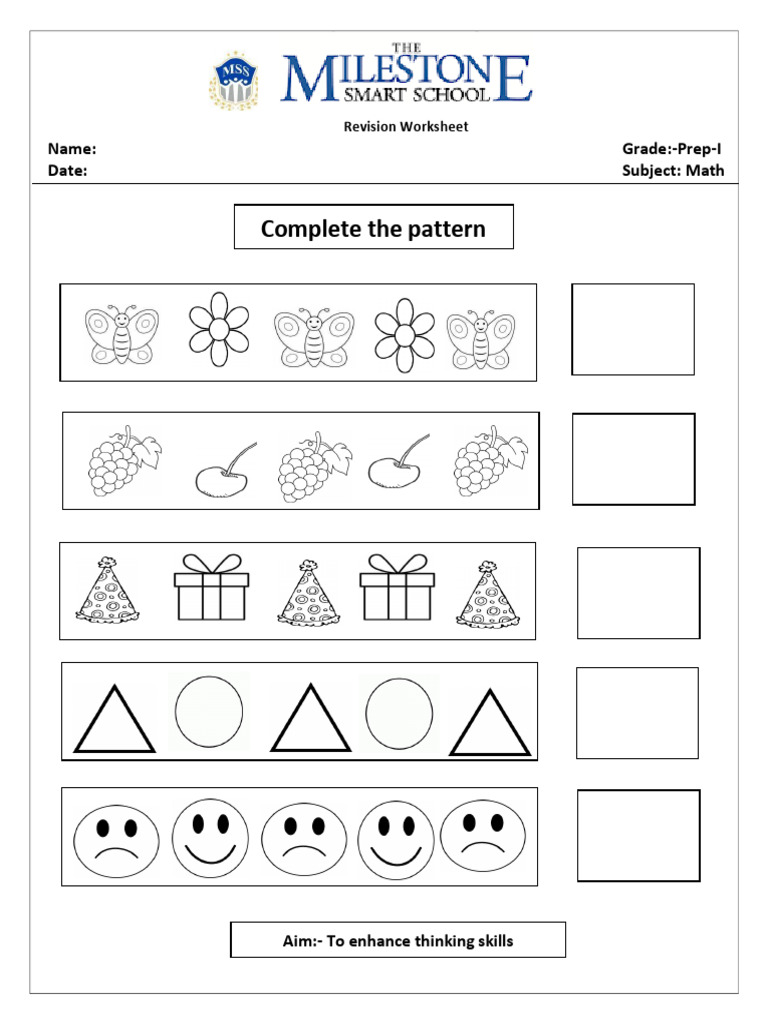 Complete the Pattern (2) | PDF