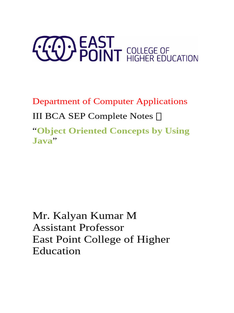 Complete Java Notes | PDF