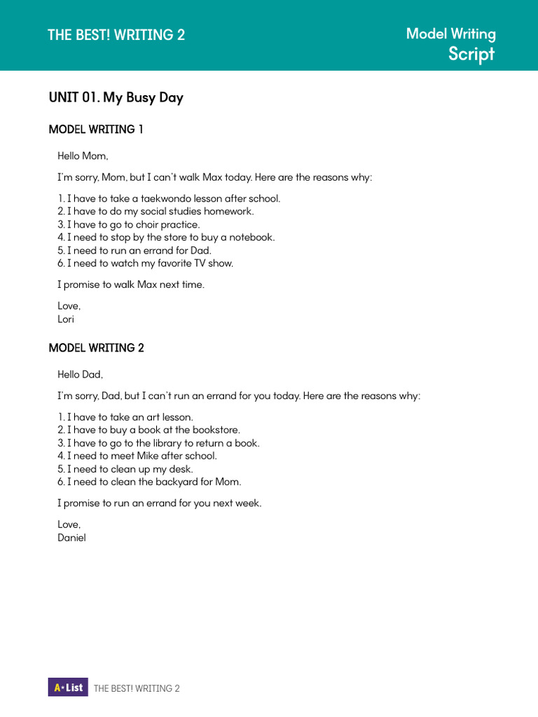 TBW 2 - Model Writing Script | PDF | Common Cold | Foods