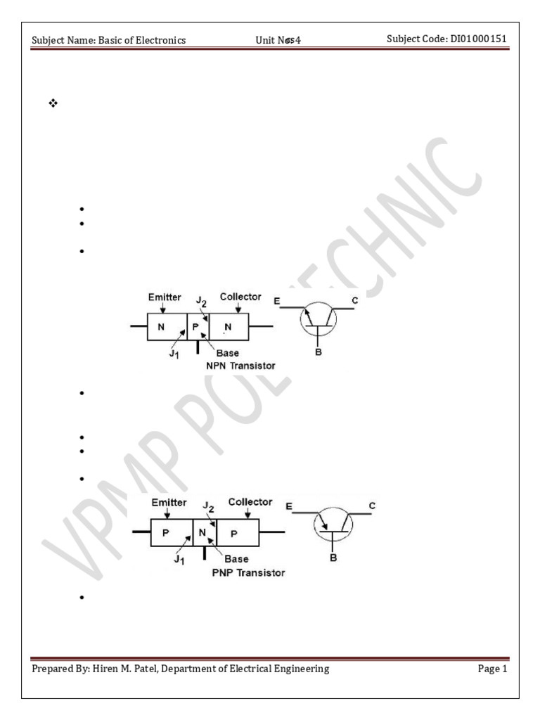 unit-4- | PDF | Bipolar Junction Transistor | Transistor