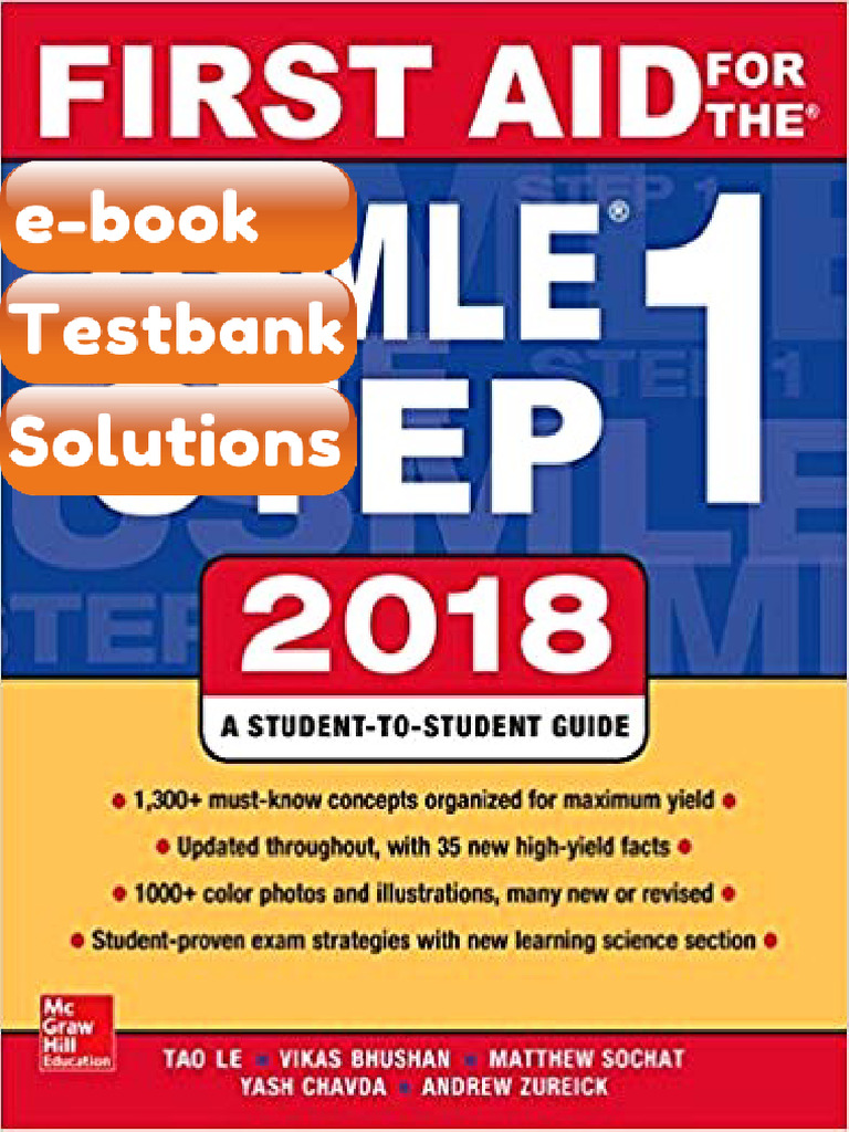Testbank First Aid For The USMLE Step 1 2018 28th Edition by Tao Le ...