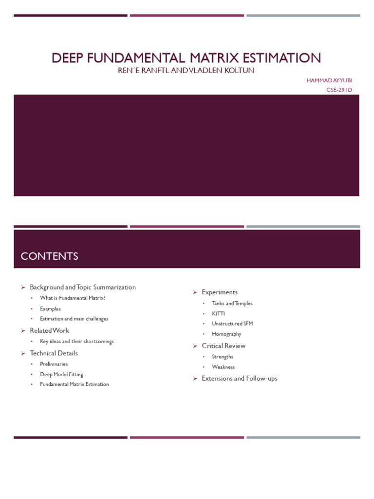 03 Deep Fundamental Matrix | PDF | Applied Mathematics | Algorithms