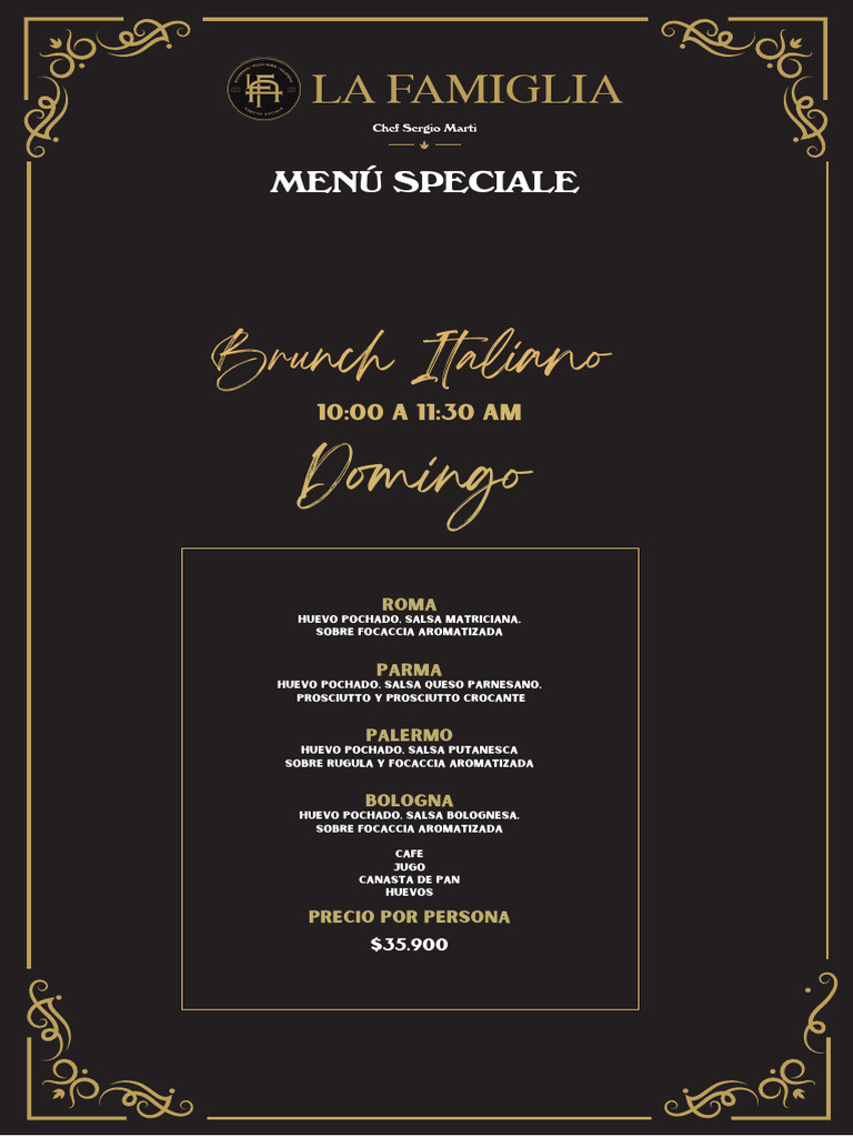 MENU LA FAMIGLIA - Compressed | PDF | ensalada | pesto