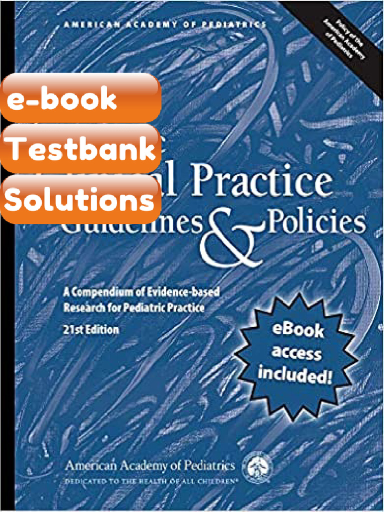 Pediatric Clinical Practice Guidelines Policies 21e by American Academy ...
