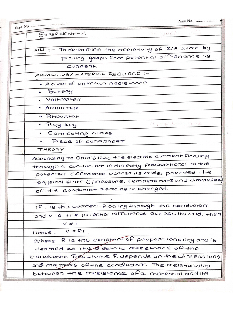 Physics Lab File Class 12 | PDF
