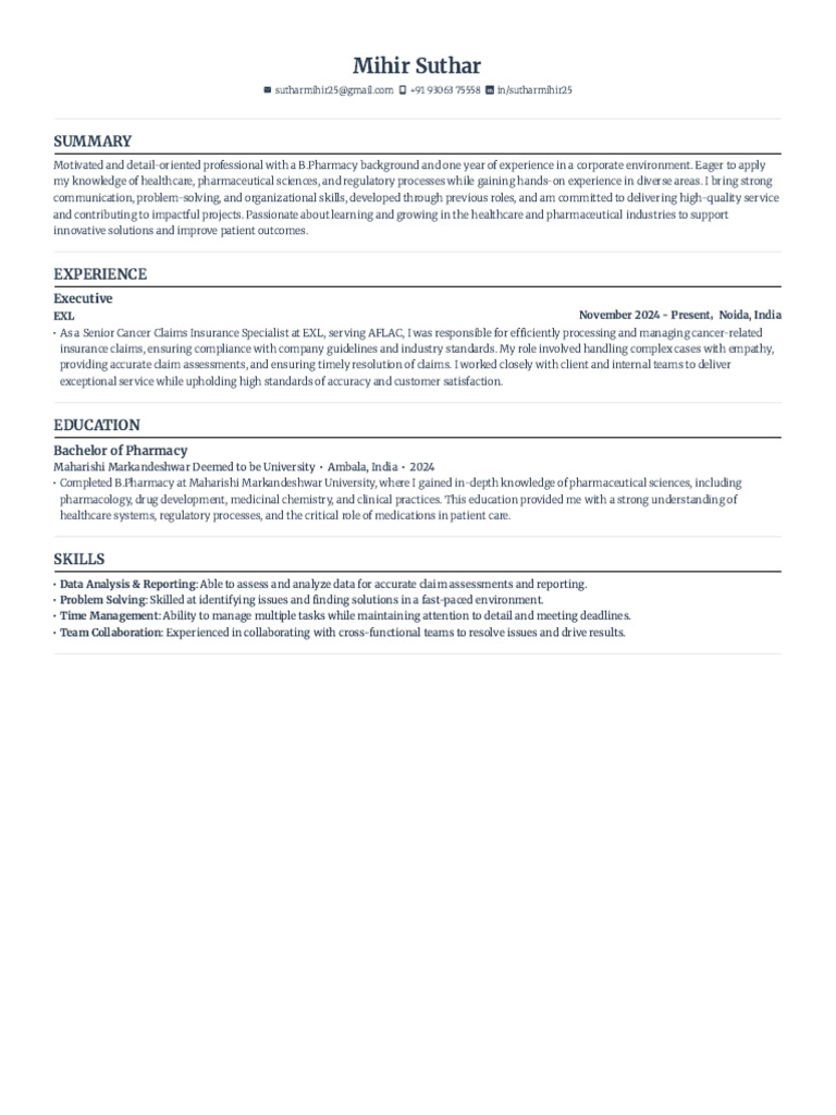 First Resume | PDF