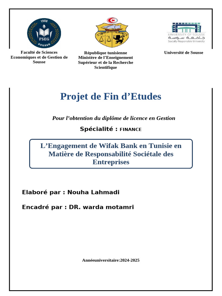 Model Rapport 2 | PDF | Responsabilité sociétale des entreprises ...