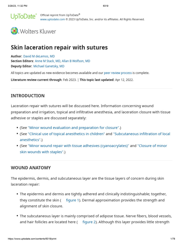 6319 | PDF | Surgical Suture | Wound