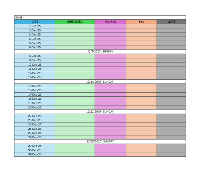 December Tracking | PDF