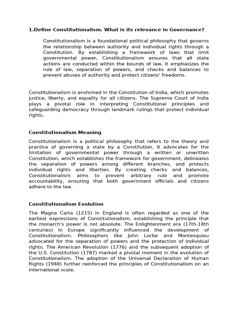 Public Law and Governance | PDF | Rule Of Law | Separation Of Powers