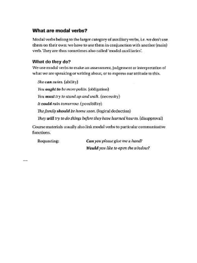 Read To Get Knowledge About Model Verb | PDF