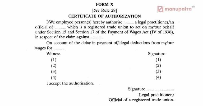 Form X | PDF