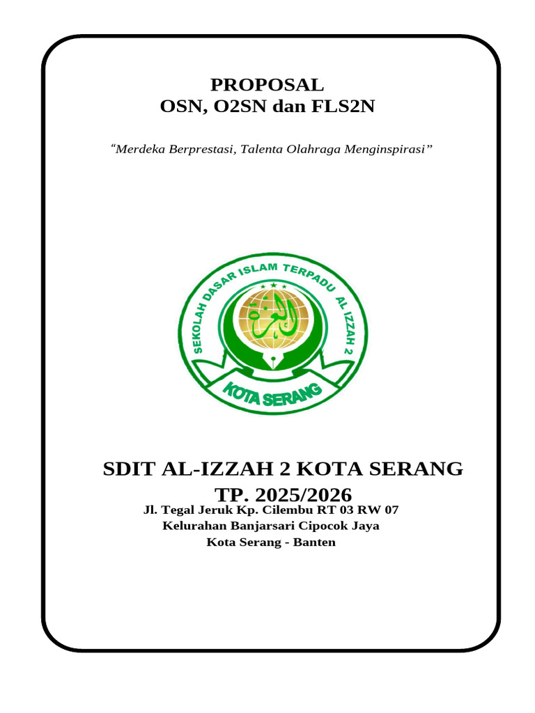 Proposal Osn, O2sn, Fls2n 2026 Ok | PDF