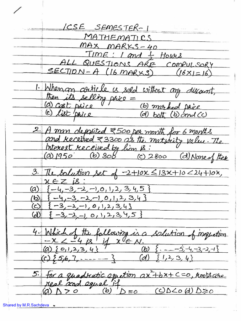 Sc i10 Maths Sp 21-22 | PDF