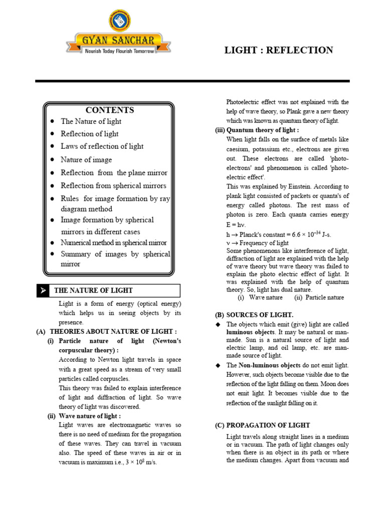 Light Reflection | PDF | Light | Reflection (Physics)