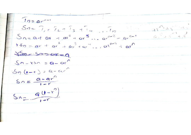 Simple Proof (Sum of Geometric Series) | PDF