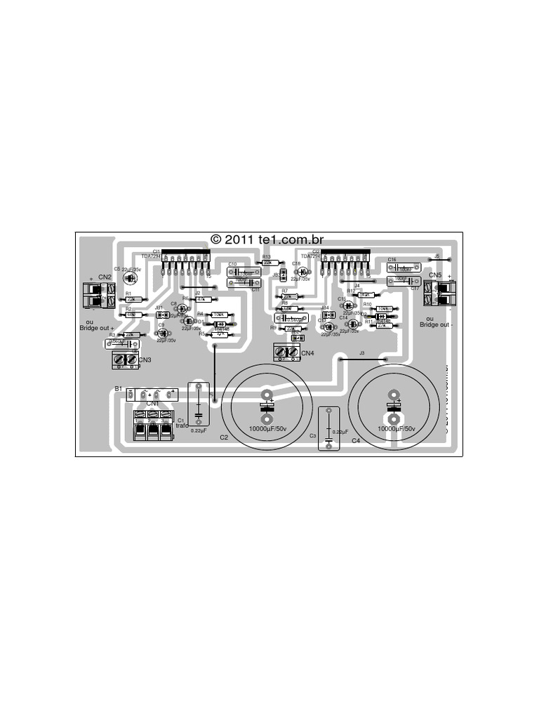 Audio Amplifier TDA7294 Layout | PDF