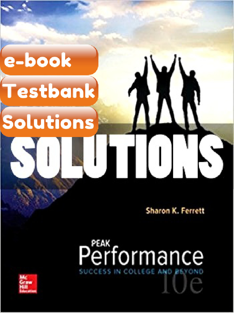 Testbank Peak Performance Success in College and Beyond 10 Ed Ferrett ...