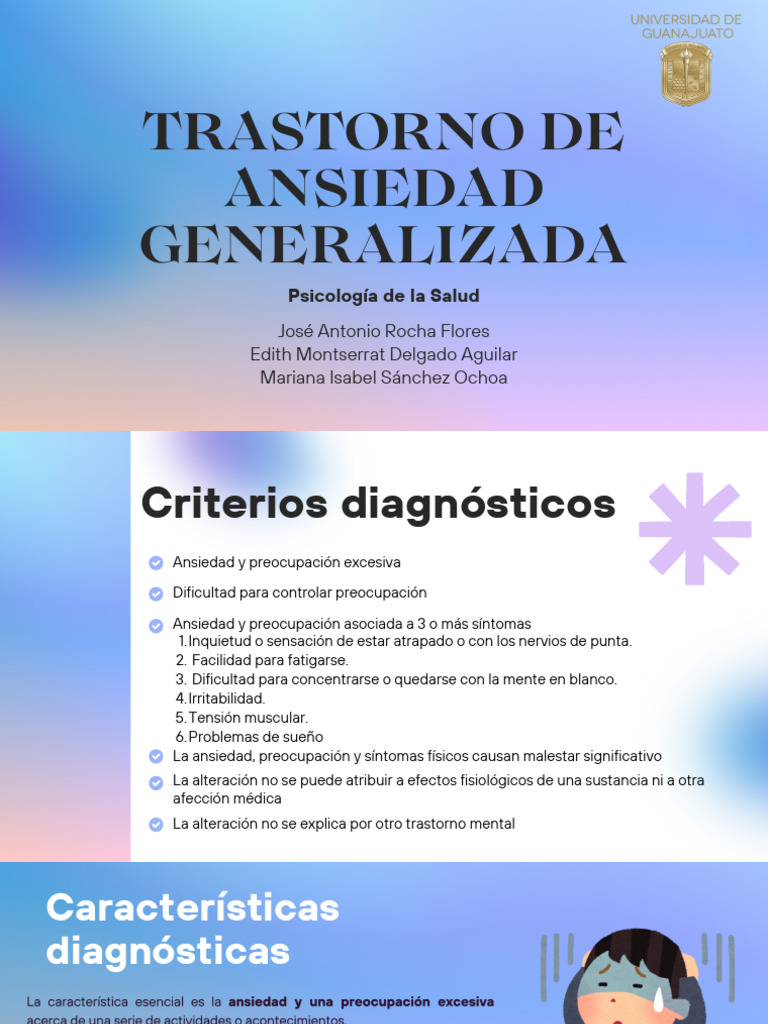 Ansiedad Generalizada | PDF | Ansiedad | Trastorno de ansiedad