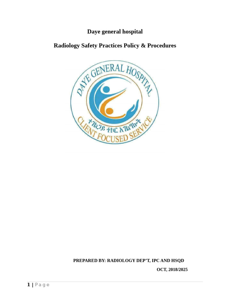 Radiology Safety Practices Policy | PDF | Radiology | Medical Imaging