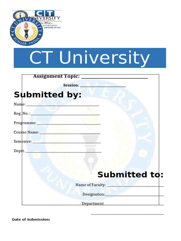 Assignment Format | PDF