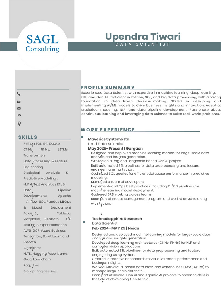 SAGL Upendra Tiwari | PDF | Artificial Intelligence | Intelligence (AI ...