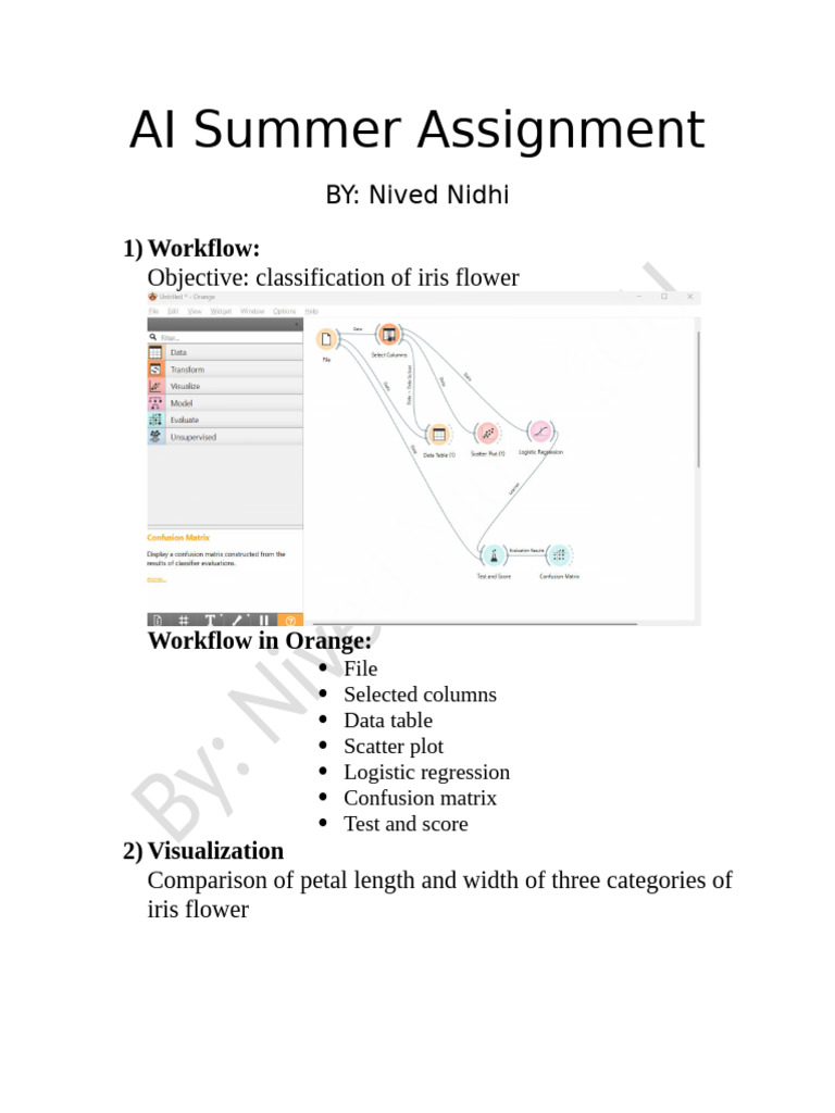 AI Summer Assignment | PDF