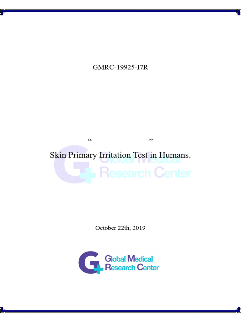 1.1 Clinical Test - Sodium Hyaluronate & CV | PDF | Dermatology | Allergy