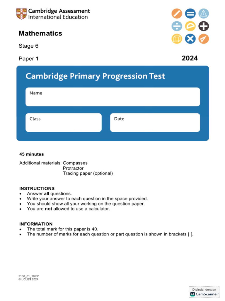 Math - Paper 1 - PG Test - 3130 - 01 - 10RP 2024 | PDF