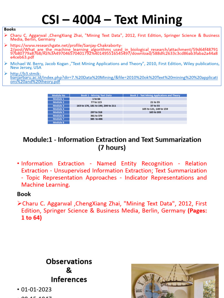 CSI - 4004 - Text Mining - Module 1 | PDF | Applied Mathematics ...