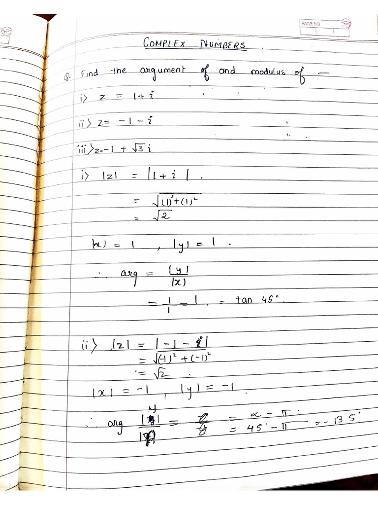 Complex Numbers Mathematics Class 11 Jee | PDF
