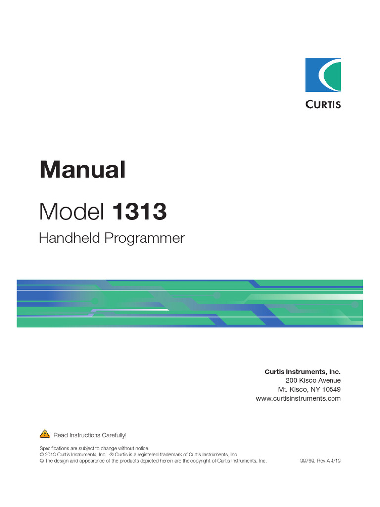 Curtis 1313 Handheld Programmer | PDF | Menu (Computing) | Computing