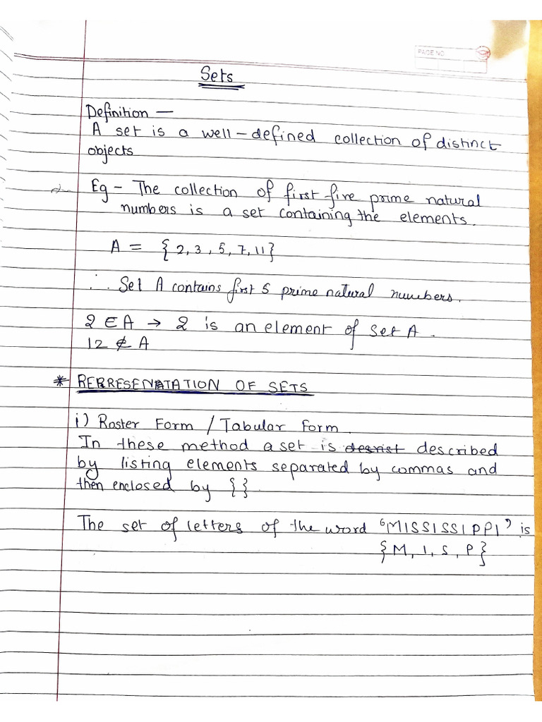 Sets Mathematics Class 11 Jee | PDF