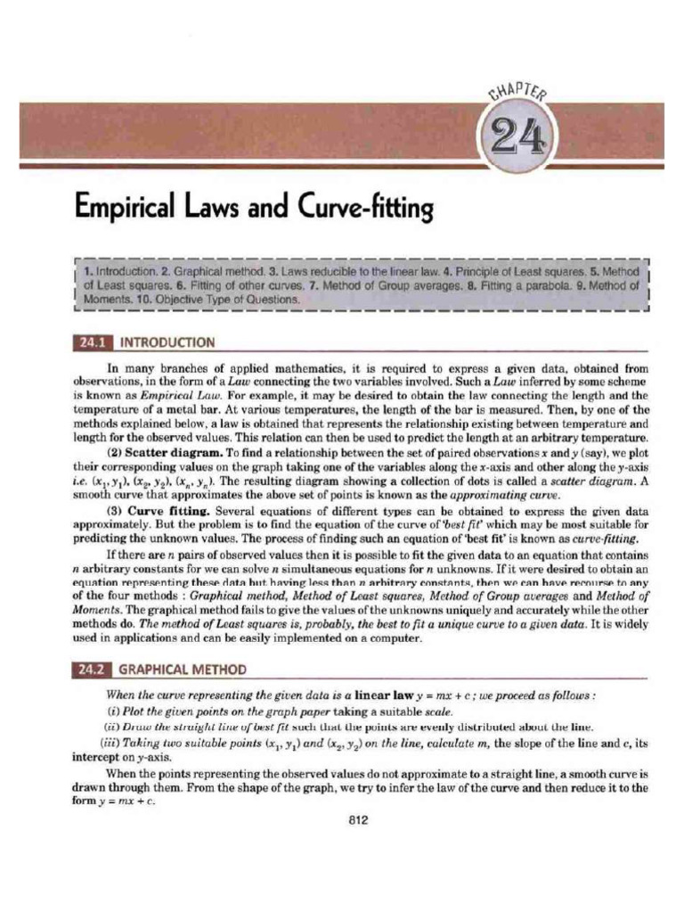Unit 3 Curve Fitting | PDF