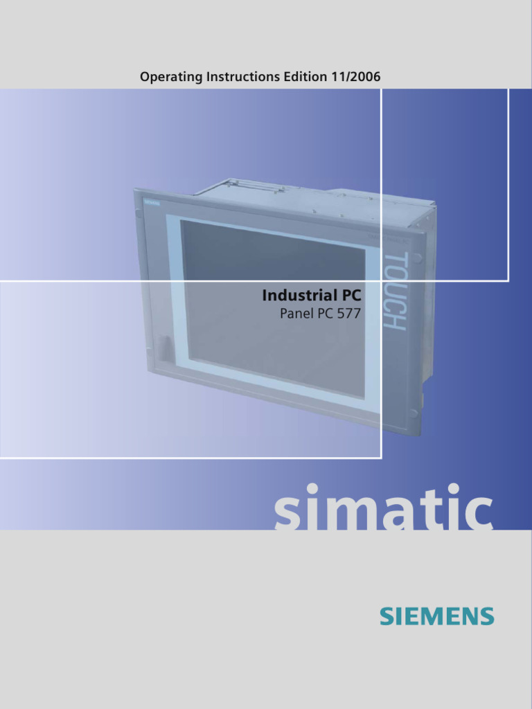 Simatic Panel Pc 577 Ba_en | PDF