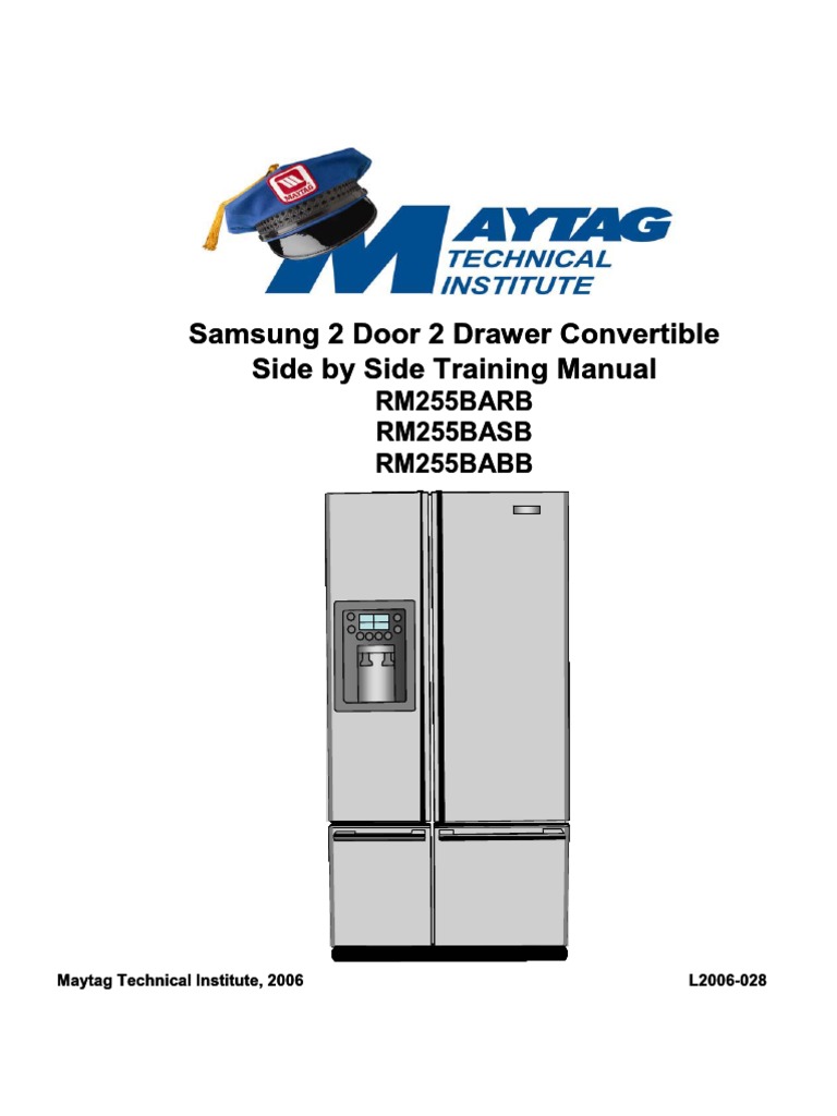 L2006028 Samsung 2 Door 2 Drawer SXS Refrigerator Service Manual PDF Refrigerator