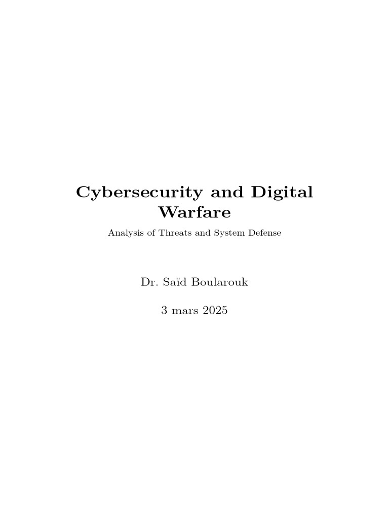 Main | PDF | Computer Network | Denial Of Service Attack