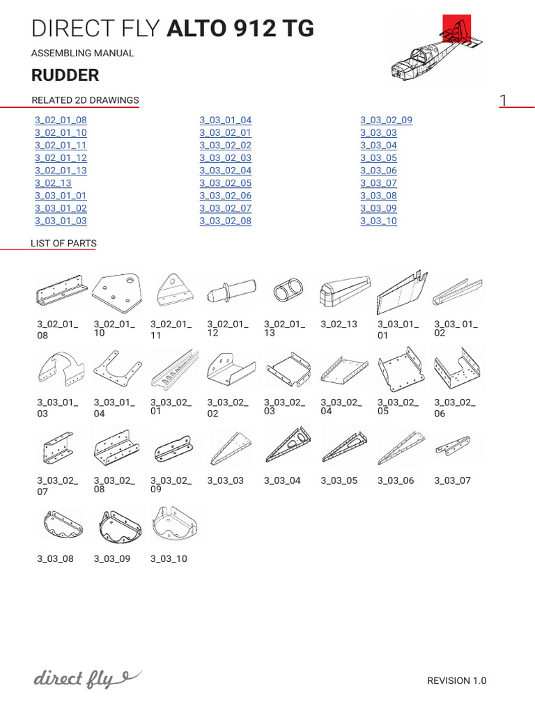 DF Alto Rudder | PDF | Rivet | Spar (Aeronautics)