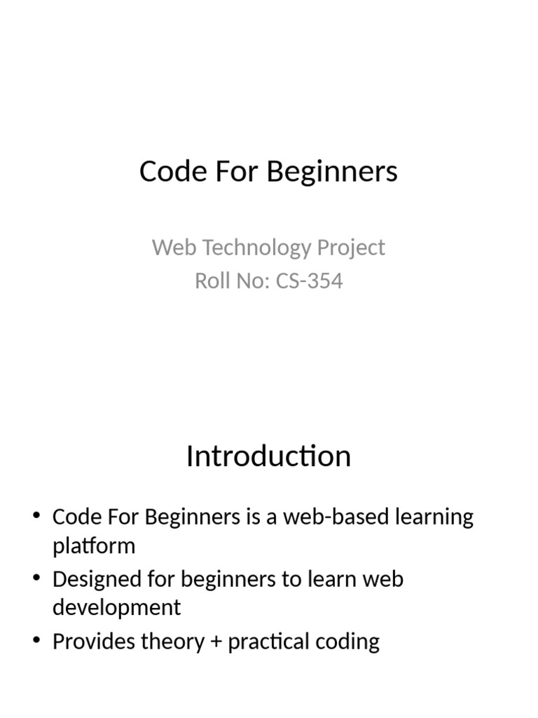 Online Platform Project Presentation | PDF
