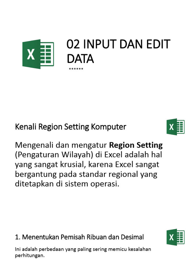 Materi Excel - Input Data | PDF