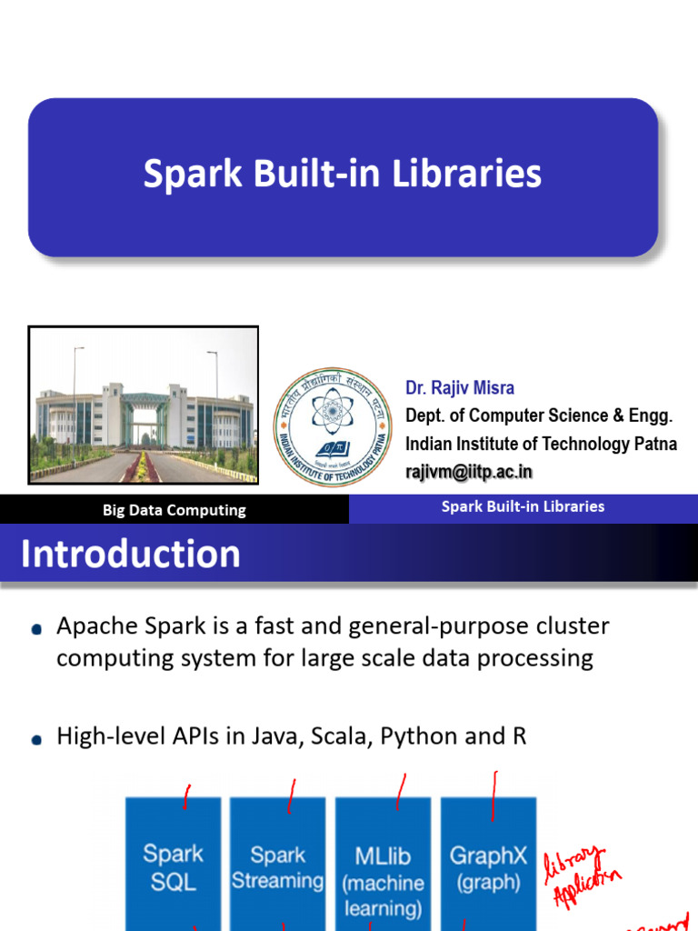 Lecture 11 Spark Libraries | PDF | Apache Spark | Applied Mathematics