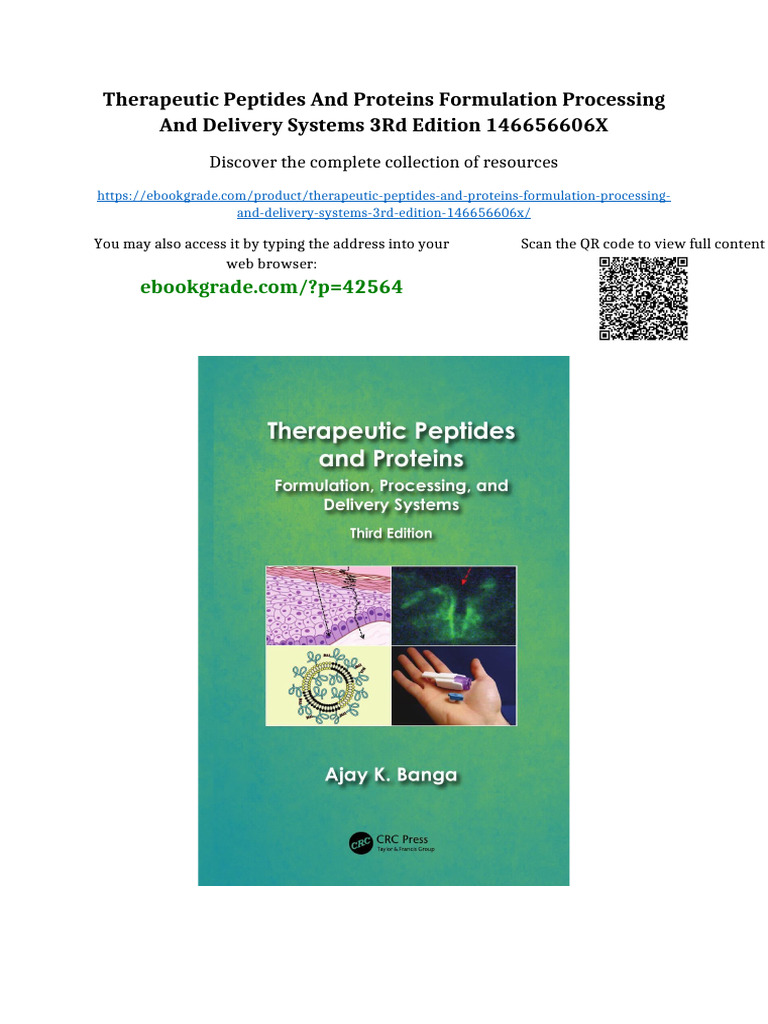 Therapeutic Peptides and Proteins Formulation Processing and Delivery ...