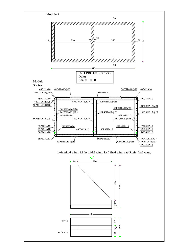 Section and Wing Wall | PDF