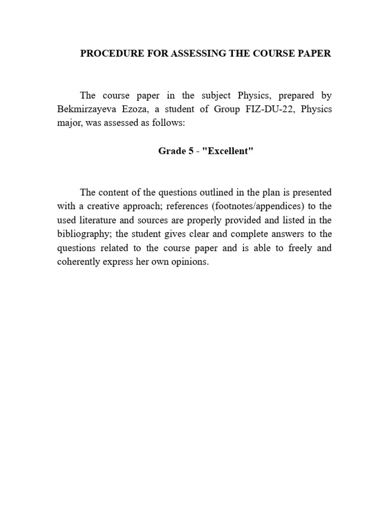 Course Work Ready | PDF