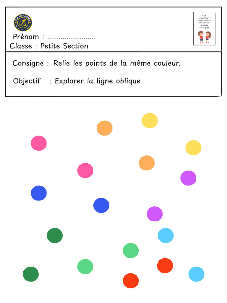 Traits Obliques Relier Les Points Fiche Maternelle Graphisme Point ...