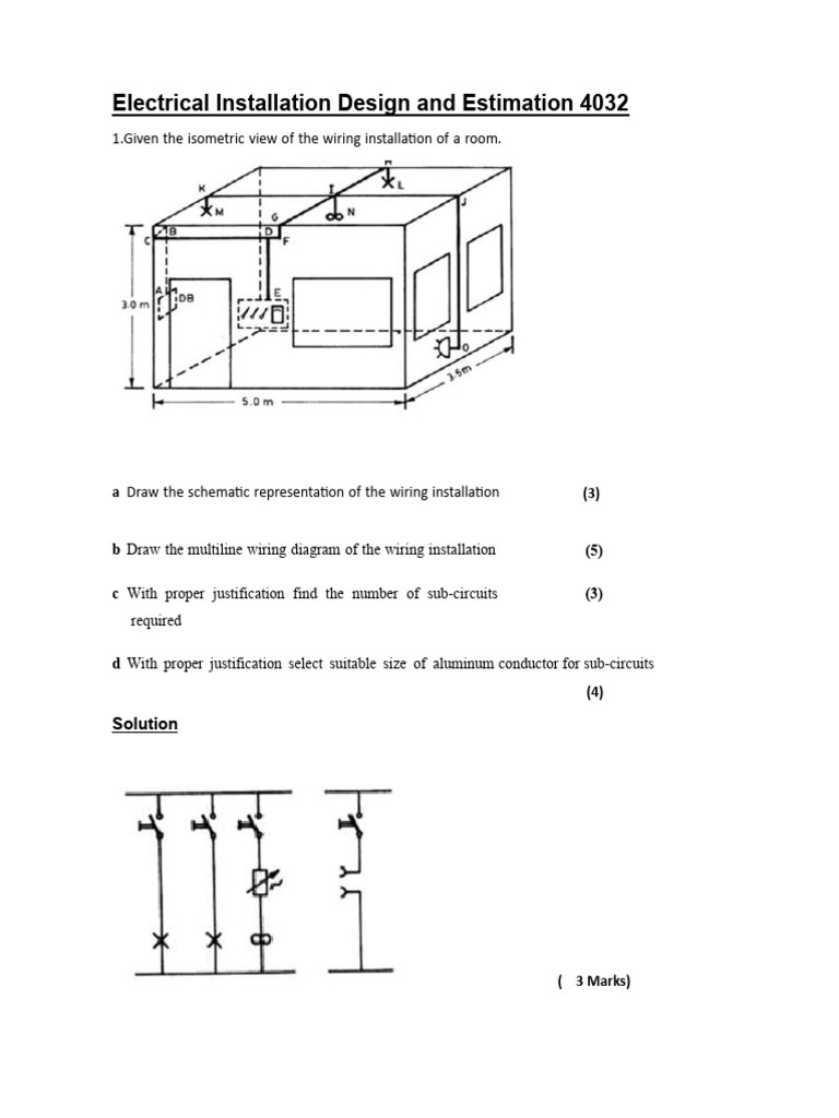 Electrical Installation Design and Estimation 4032 Tutorial | PDF