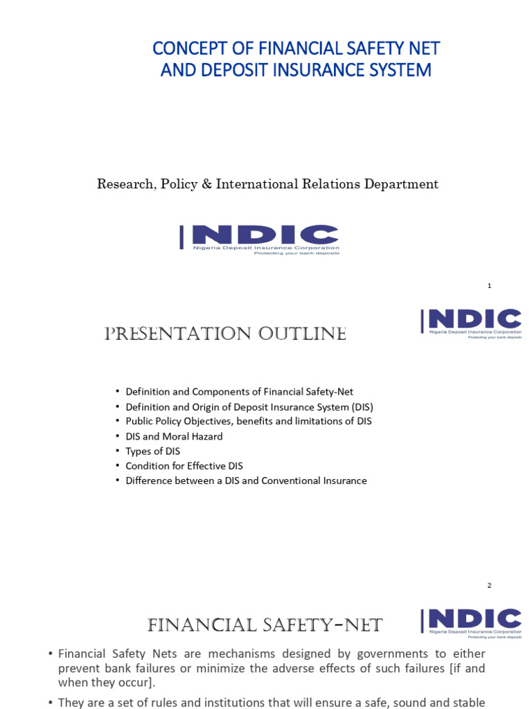 Concept of Financial Safety Net and Deposit Insurance | PDF | Deposit ...