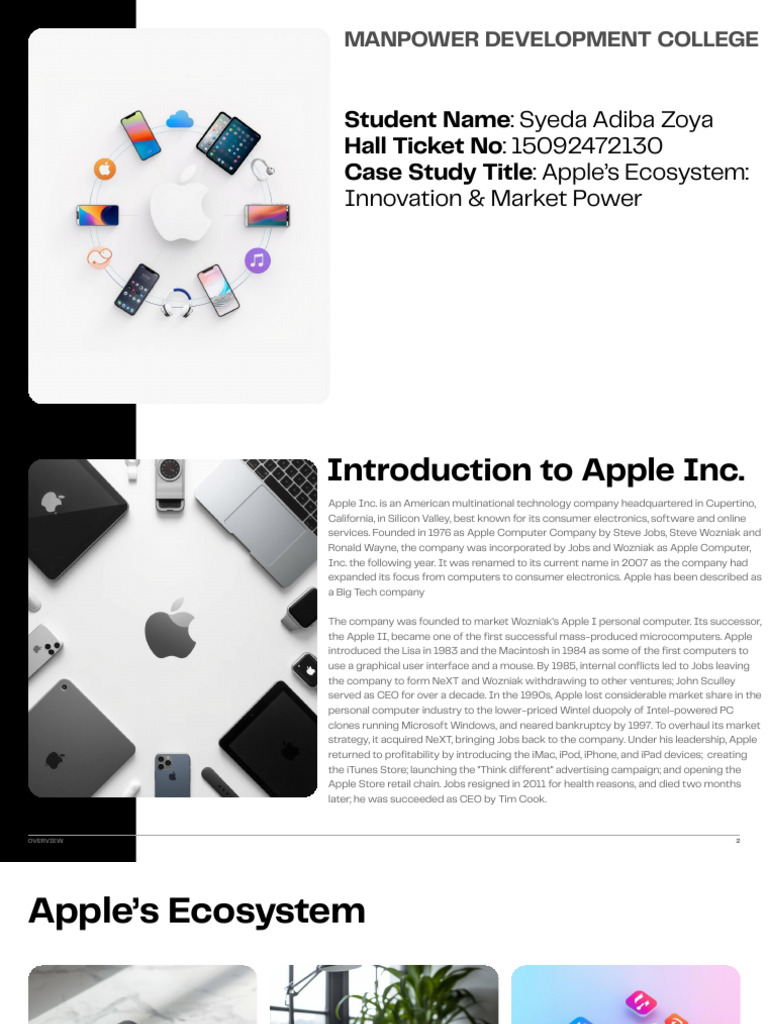 Case Study Presentation - Apple’s Ecosystem Innovation and Market Power ...